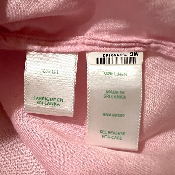 Lilly Pulitzer Linen Bekah Pink Top Size Medium - Picture 6 of 9